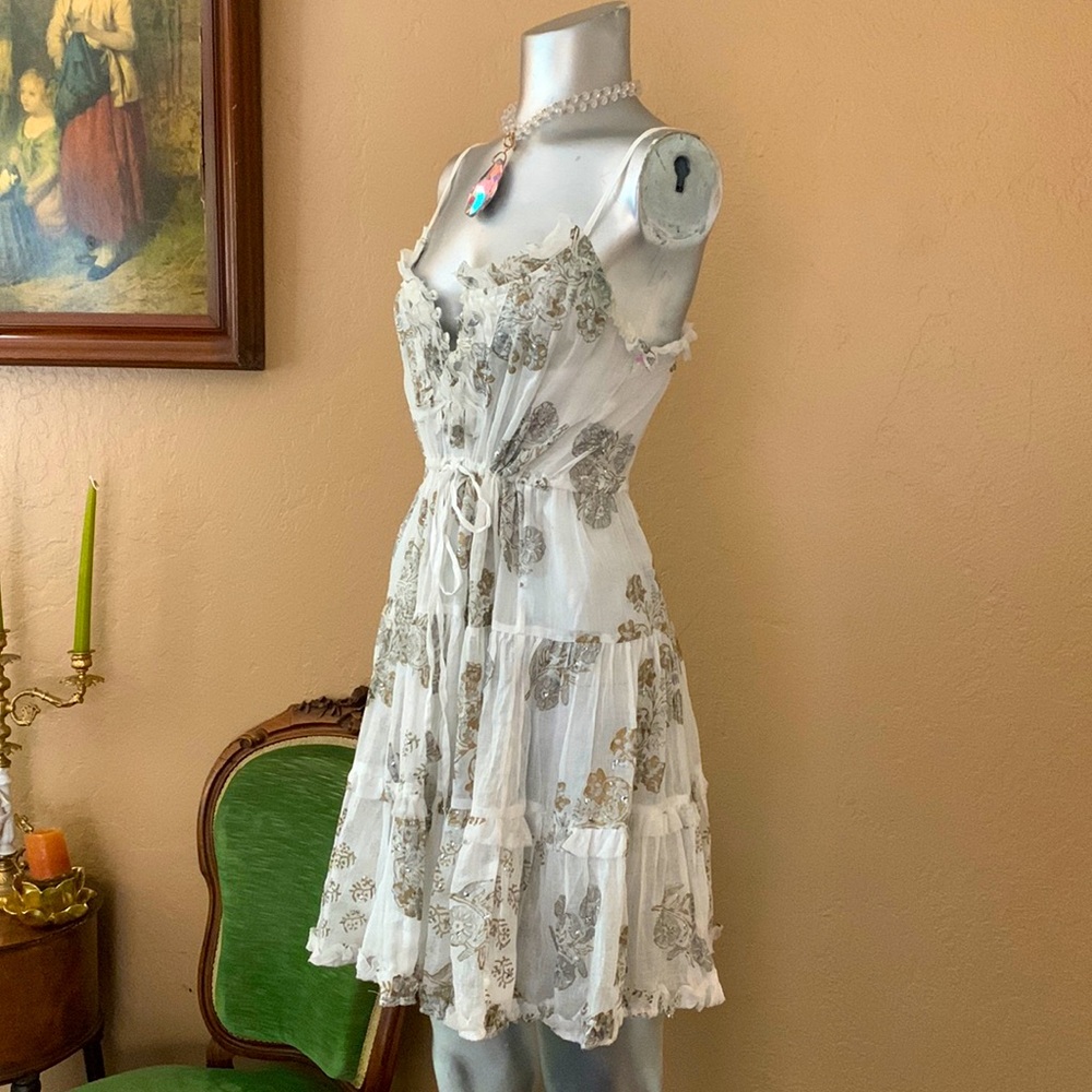 Juliett Dunn Sleeveless Floral Gorgeous Detailed Dress. Sz OS - Picture 2 of 9